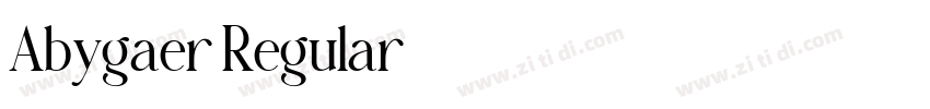Abygaer Regular字体转换 Abygaer Regular字体转换